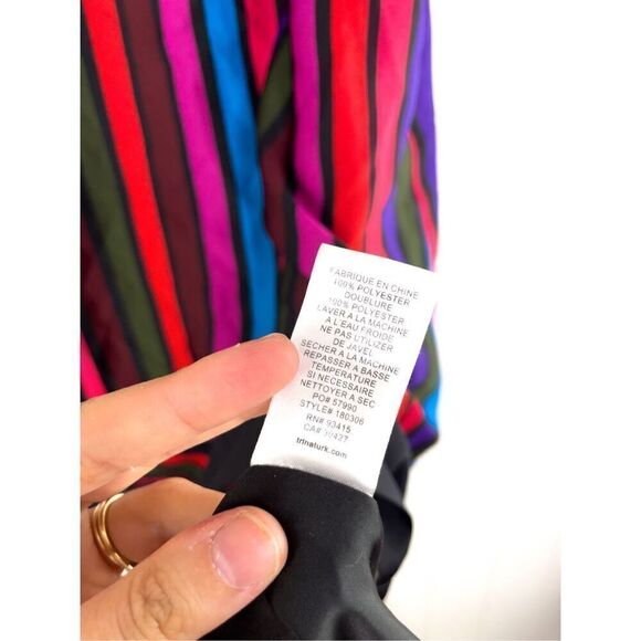 Trina Turk Logan Striped Shift Dress Size 2 Retro Multicolored - Picture 8 of 12